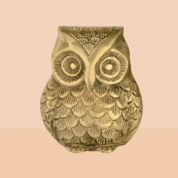 Divine Brass Owl Statue