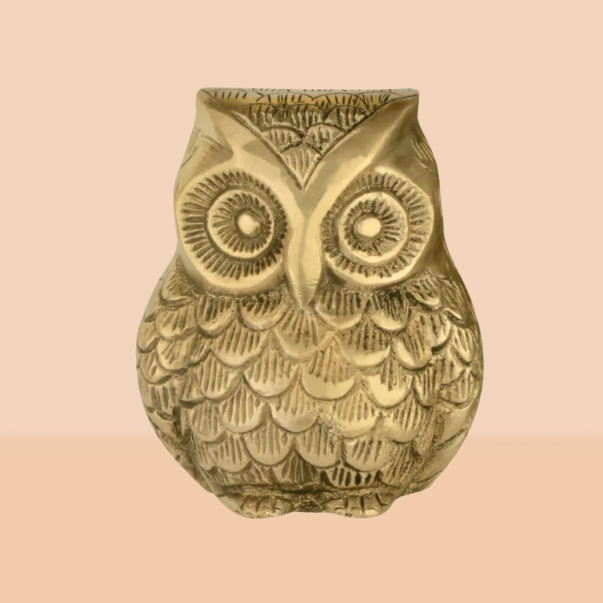 Divine Brass Owl Statue